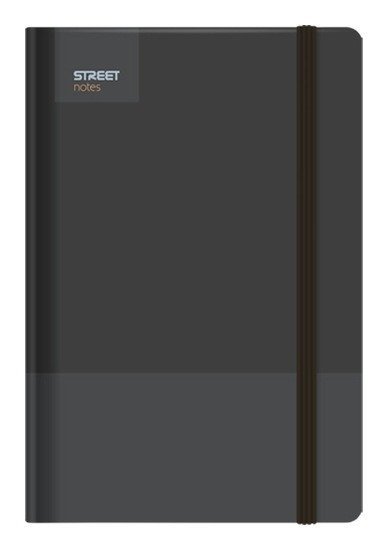 -: Blok A5, 100l, 80g, linkovaný - Casual Black s gumou