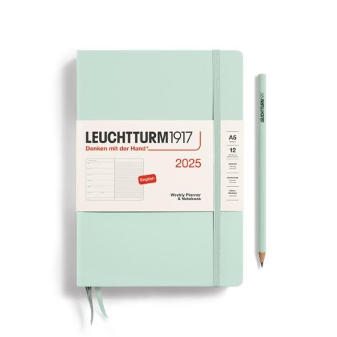 neuveden: Leuchtturm1917 Weekly Planner & Notebook Medium (A5) 2025 Mint Green