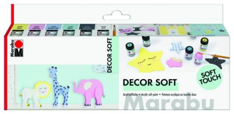 neuveden: Marabu Decor soft akrylová sada 6 x 15 ml