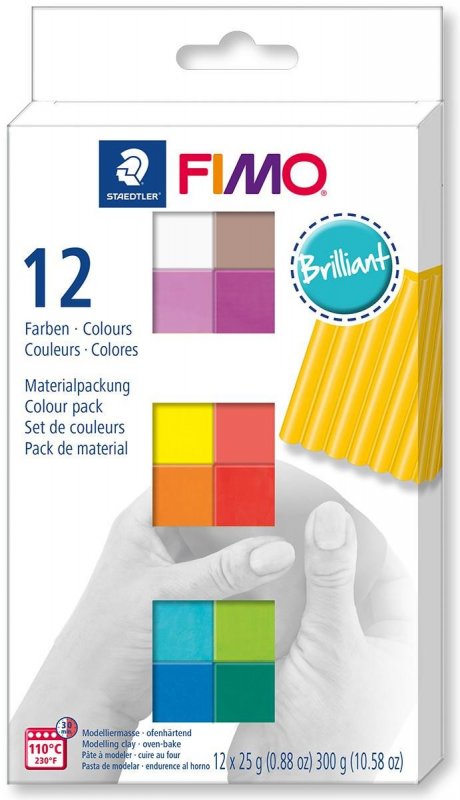 neuveden: FIMO Soft sada 12 barev x 25 g - brilliant