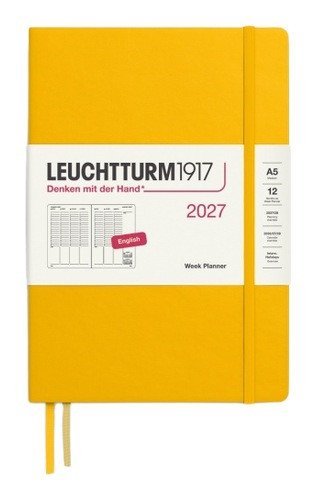 -: Týdenní plánovač Sunflower, Medium A5 2027, anglicky