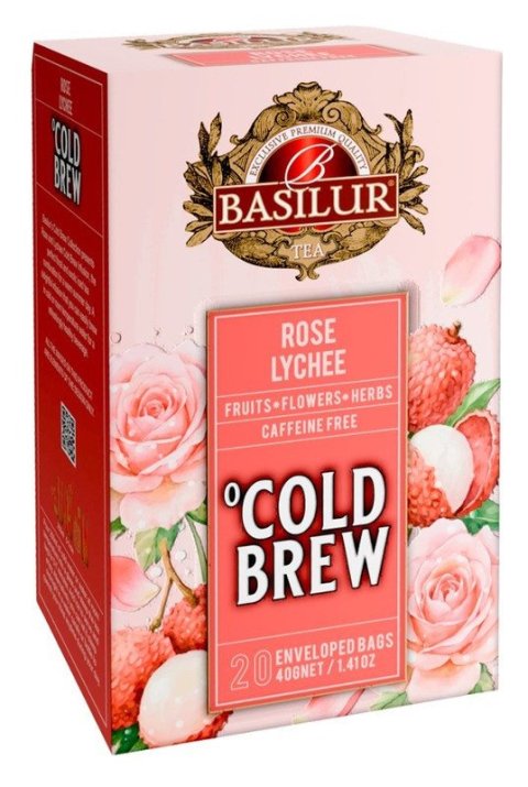: BASILUR Cold Brew Rose Lychee přebal 20x2g