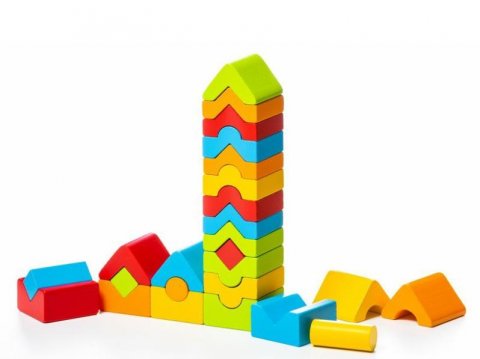 neuveden: CUBIKA 15016 Sada 5 věží LD-13 - dřevěná skládačka 25 dílů