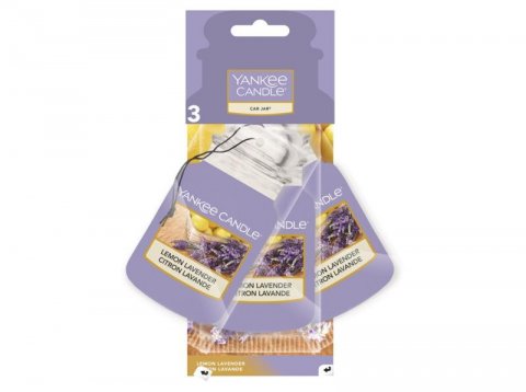 neuveden: YANKEE CANDLE Lemon Lavender vůně do auta visačka papírová 3ks