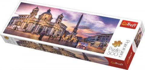 neuveden: Trefl Puzzle Piazza Navona, Řím / 500 dílků Panoramatické neuveden: Trefl Puzzle Piazza Navona, Řím / 500 dílků Panoramatické