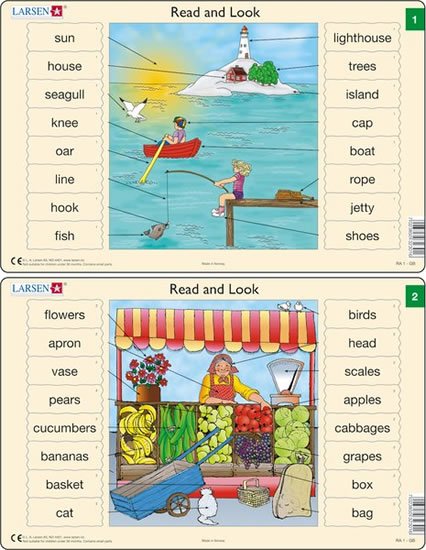 neuveden: Učební puzzle MIDI - Angličtina-slovíčka RA1/16 dílků (2 druhy)