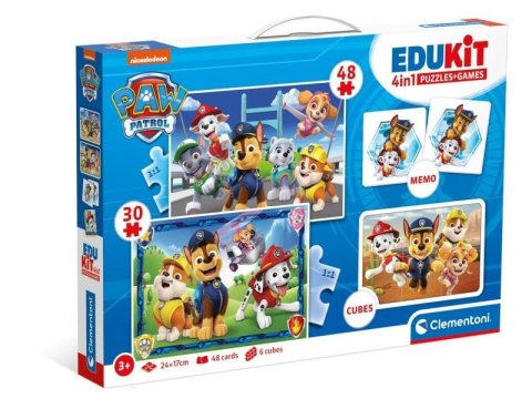 neuveden: Edukit Disney Paw Patrol 4v1 (pexeso, 48 + 30 puzzle, 6 kostek)