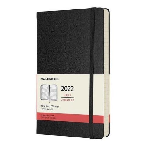 neuveden: Moleskine Diář 2022 černý L, denní, tvrdý