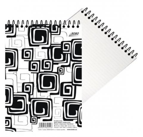 neuveden: Blok BLACK & WHITE s horní plastovou spirálou A6, linka, 50 listů neuveden: Blok BLACK & WHITE s horní plastovou spirálou A6, linka, 50 listů