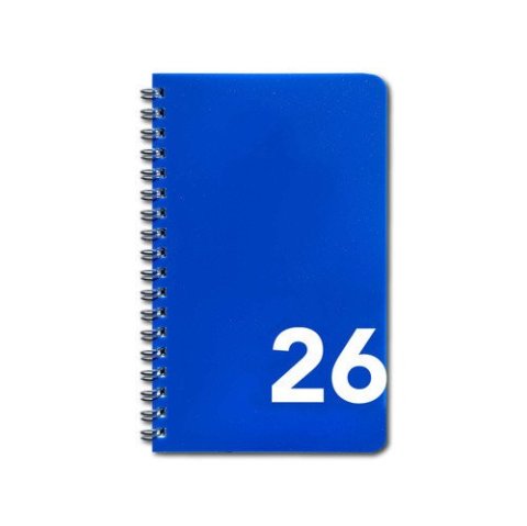 neuveden: Diář 2026 14denní na výšku, modrý