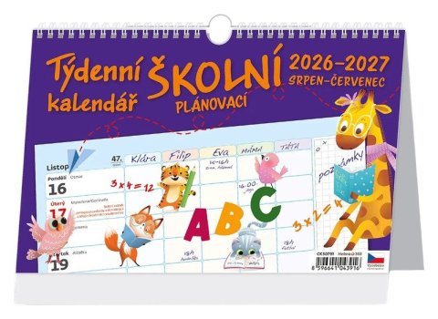 : Týdenní ŠKOLNÍ plánovací kalednář 2026/27