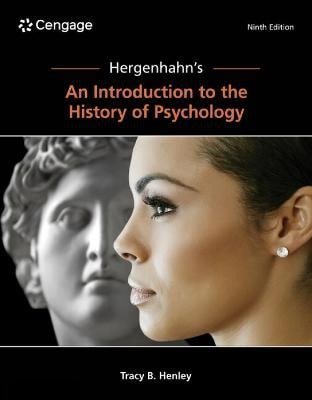 Tracy Henley: Hergenhahn´s An Introduction to the History of Psychology