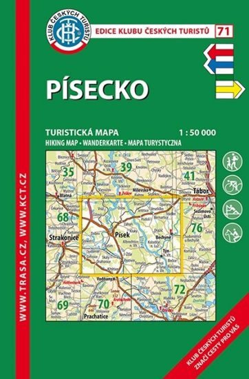 neuveden: Písecko /KČT 71 1:50T Turistická mapa