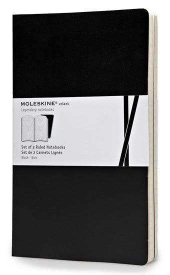 neuveden: Moleskine: Volant zápisníky linkované černé L neuveden: Moleskine: Volant zápisníky linkované černé L