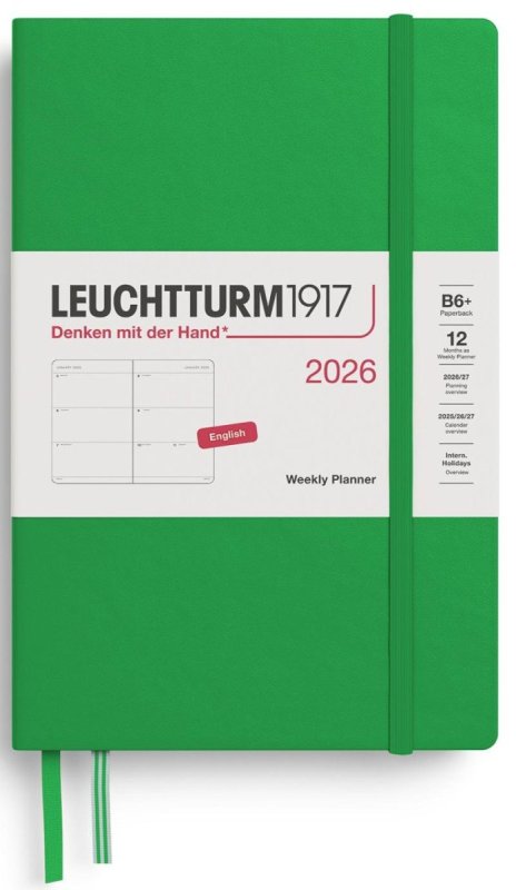 neuveden: Weekly Planner 2026 Paperback (B6+) Spring Leaf