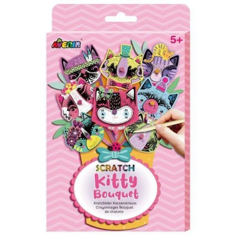 neuveden: Avenir Škrabací obrázky kytice - Kočka