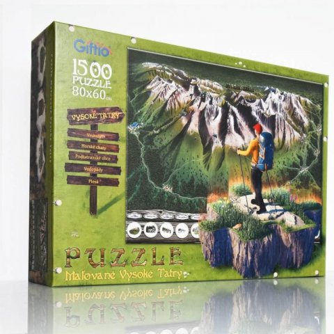 neuveden: Puzzle mapa Vysoké Tatry 1500 dílků