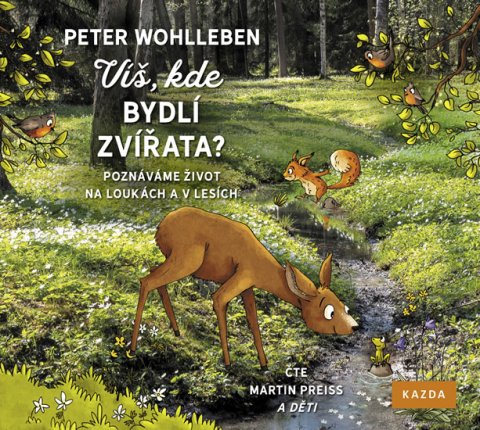 Wohlleben Peter: Víš, kde bydlí zvířata? - Poznáváme život na loukách a v lesích - CD (Čte M