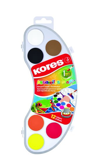 neuveden: Kores Vodové barvy AKUARELLOS MINI 12 barev 25 mm + štětec neuveden: Kores Vodové barvy AKUARELLOS MINI 12 barev 25 mm + štětec