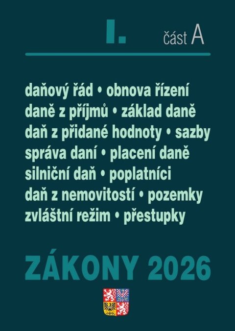 neuveden: Zákony I/A 2026 Daňové zákony