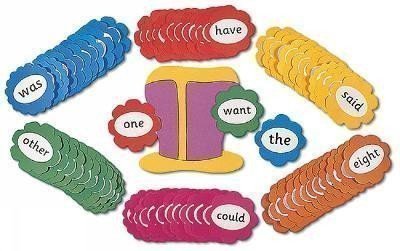 Wernham Sara: Jolly Phonics Tricky Word Wall Flowers: In Precursive Letters