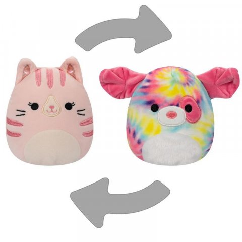neuveden: Squishmallows 2v1 Kočka Laura a pejsek Shena