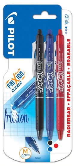 neuveden: PILOT FriXion Clicker 07, BL 1ks modrá/červená/černá