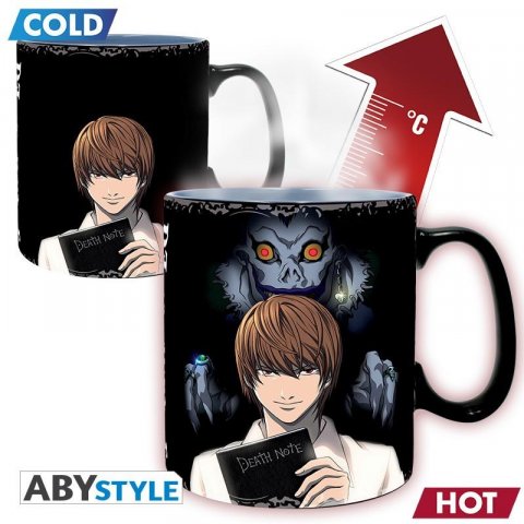 neuveden: Death Note Měnící keramický hrnek 460 ml - Kira & L