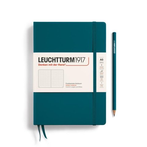 neuveden: Leuchtturm1917 Zápisník Pacific Green Medium A5 tečkovaný