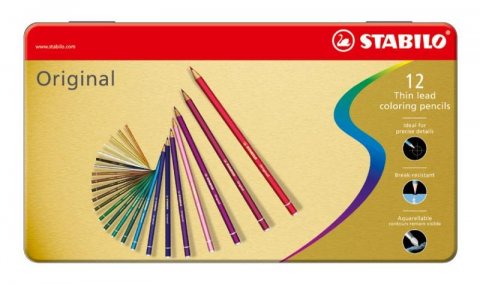 neuveden: Prémiové pastelky STABILO Original ARTY+ - 12 ks sada v plechu (12 různých neuveden: Prémiové pastelky STABILO Original ARTY+ - 12 ks sada v plechu (12 různých