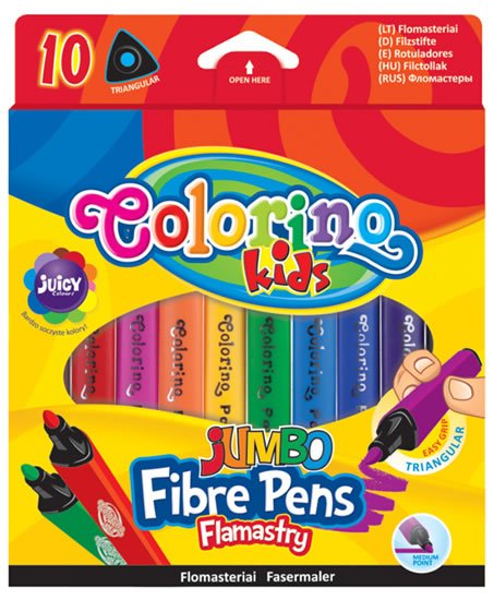neuveden: Fixy trojhranné JUMBO 10 barev