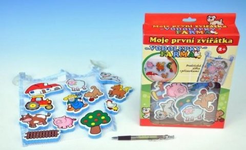 neuveden: Moje první zvířátka farma - Vodolepky / pěnová sada se síťkou 12 ks v krabi