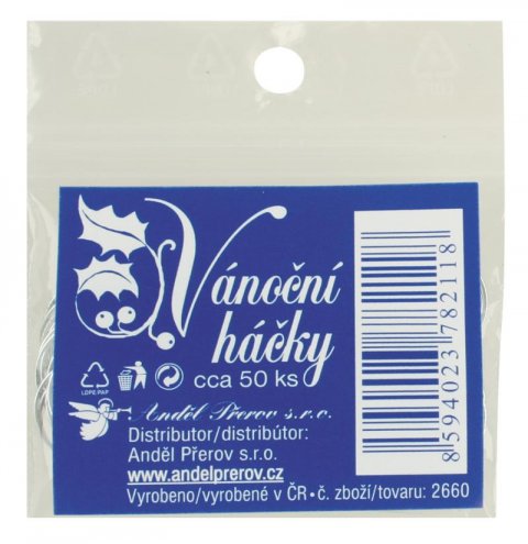 neuveden: Vánoční závěsné háčky 5 cm neuveden: Vánoční závěsné háčky 5 cm