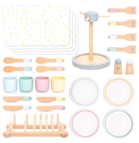 -: Dřevěná sada nádobí velká