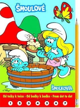 neuveden: Šmoulové Omalovánky - Od tečky k tečce + grafitová tužka s gumou