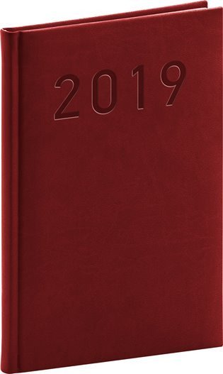 neuveden: Diář 2019 - Vivella Classic - týdenní, vínový, 15 x 21 cm