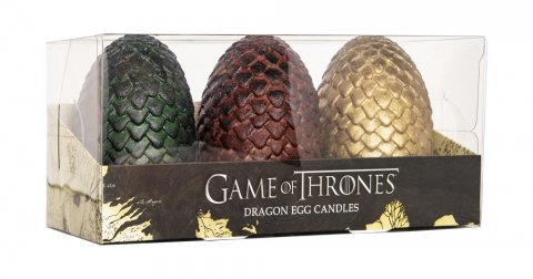 neuveden: Set svíček Game of Thrones - 3 dračí vejce