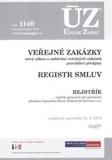 neuveden: ÚZ 1140 Veřejné zakázky, Registr smluv