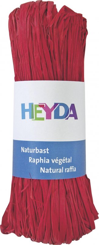 neuveden: HEYDA Přírodní lýko - červené 50 g