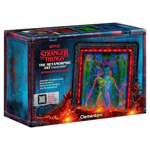 -: Svítící metamorfické puzzle Stranger Things: Lov Demogorgona 520 dílků