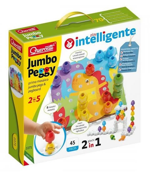 neuveden: Jumbo Peggy jumbo pegs & pegboard - mozaika s velkými kolíčky