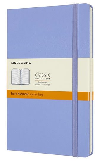 neuveden: Zápisník Moleskine - tvrdé desky, L, linkovaný - nebesky modrý