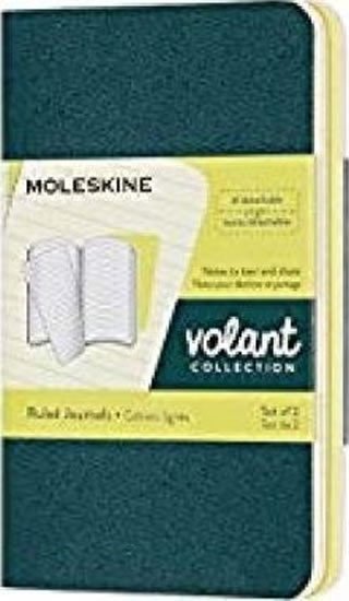 neuveden: Moleskine Volant zápisník zelený/žlutý XS, linkovaný (2ks)