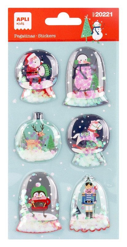neuveden: APLI vánoční samolepky - plastické se třpytkami neuveden: APLI vánoční samolepky - plastické se třpytkami