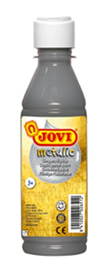 neuveden: JOVI temperová barva 250ml v lahvi stříbrná