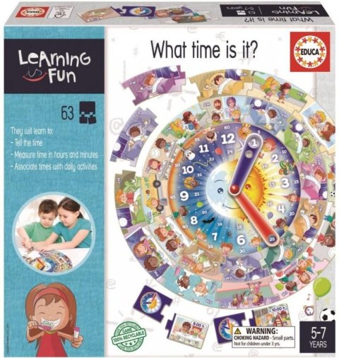 neuveden: Puzzle vzdělávací + hra Learning is Fun: Kolik je hodin?