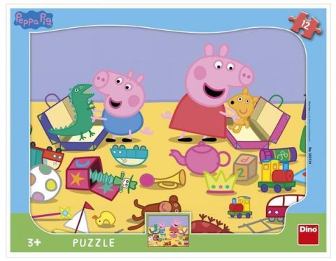 neuveden: Puzzle Pepa Pig si hraje Tvary 12 dílků na podložce