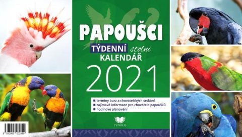 neuveden: Kalendář 2021 Papoušci - týdenní stolní