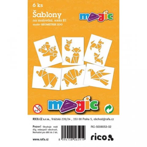 neuveden: MAGIC papír šablony na malování GEOMETRI neuveden: MAGIC papír šablony na malování GEOMETRI