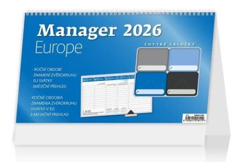 neuveden: Kalendář stolní 2026 - Manager Europe